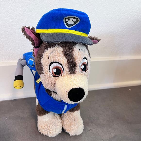 Build a Bear BAB Paw Patrol Chase cop pup stuffy gender neutral medium size - Picture 2 of 8
